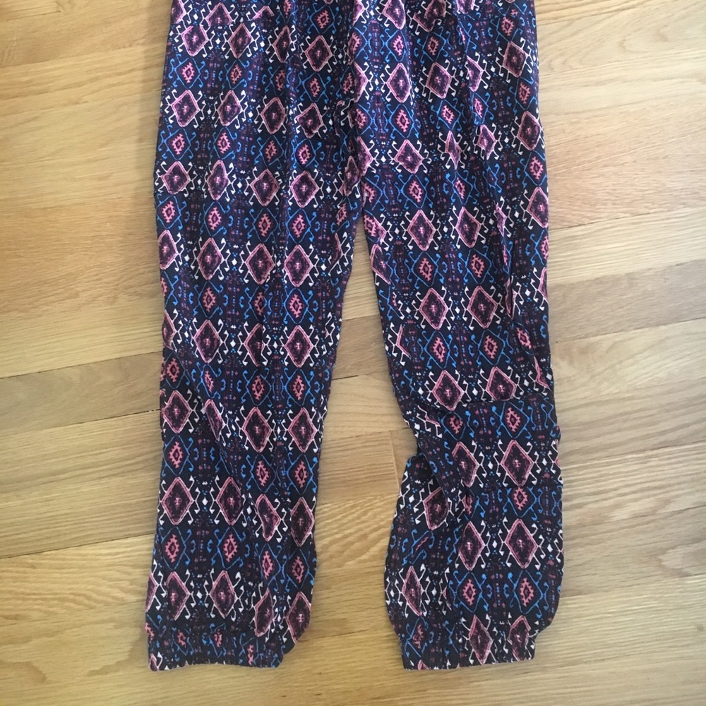 Bohemian-Print Jogger-Style Pants Size S